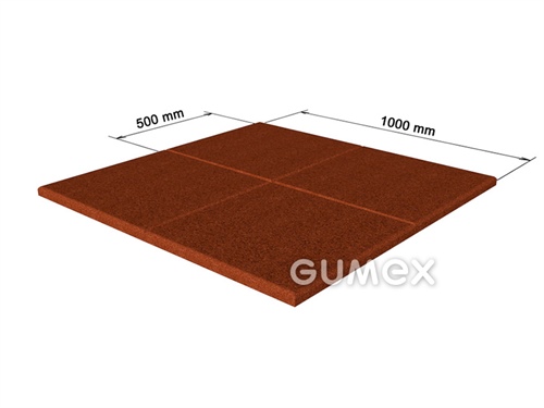 ELASTON-ELTEC GUMMIBELAGPLATTEN GLATT - ROTBRAUN